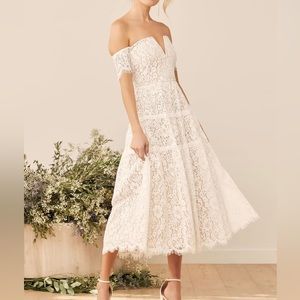 Lulus white lace dress NWT